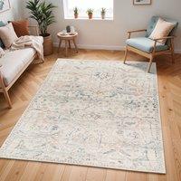 Livabliss Becki Owens Marlene Vintage Ivory Blue Traditional Boho Rug in Cream | Size: 200 cm x 275 cm