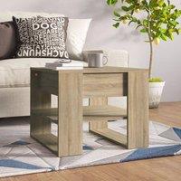Berkfield Home Coffee Table Sonoma Oak 55.5x55x45 cm Engineered Wood in Brown