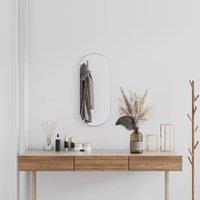 Berkfield Home Wall Mirror Silver 70x30 cm Oval