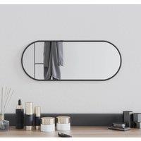 Berkfield Home Wall Mirror Black 50x20 cm Oval