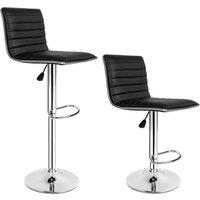tectake Set Of 2 Bar Stools Johannes Black 2