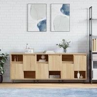 Berkfield Home Sideboards 3 pcs Sonoma Oak Engineered Wood in Brown