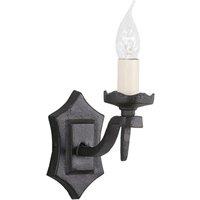 Netlighting Rectory 1 Light Indoor Candle Wall Light Black E14