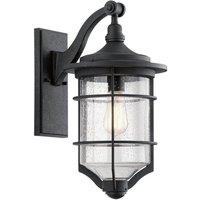 Netlighting Royal Marine 1 Light Medium Outdoor Wall Lantern Black IP44 E27