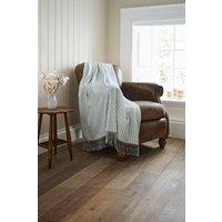 Lobster Creek Salcombe Stripe Supersoft Yarn Dyed Jacquard Woven Throw in Blue | Size: 130 cm x 170 cm