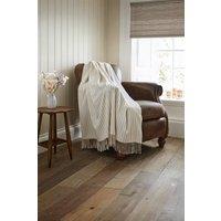 Lobster Creek Salcombe Stripe Supersoft Yarn Dyed Jacquard Woven Throw in Beige | Size: 130 cm x 170 cm