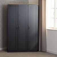 Seconique Portland 3 Door Wardrobe in Grey
