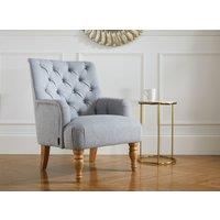 Birlea Fabric Arm Chair Padstow Easy Chair Traditional Accent in Grey