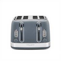 Laura Ashley VQ 4 Slice Toaster Stainless Steel in Blue