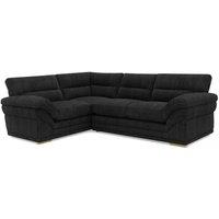 Bliss Furniture Amalfi Claude Right Hand 2 Piece Corner Sofa in Black | Size: 4 Pack