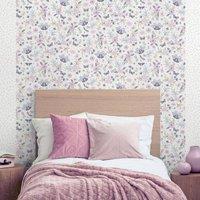 Muriva My Kingdom Sweet Meadow Textured Wallpaper in Pink