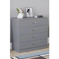 HD Designs Riano 4 Drawer Chest of Drawers Storage in Grey
