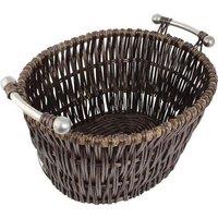JVL Oblong Willow Basket with Silver Handle 55 x 44cm | Size: 55 x 44 cm