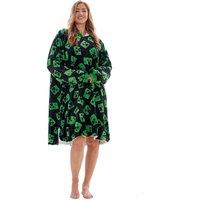 Minecraft Fleece Sherpa Lined Oversized Blanket Hoodie in Black