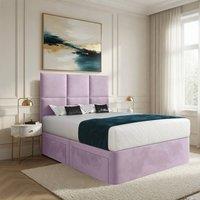 Casani Godalming Floorstanding Headboard With Divan Pink Designer Bed Frame | Size: Small Single