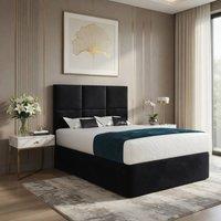 Casani Goostrey Floorstanding Headboard With Divan Black Designer Bed Frame | Size: Small Double