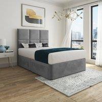 Casani Goostrey Floorstanding Headboard With Divan Grey Designer Bed Frame | Size: Single