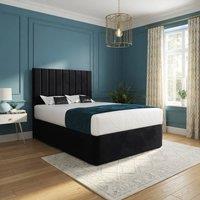 Casani Lichfield Upholstered Black Soft Velvet Designer Bed Frame | Size: Small Single