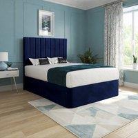 Casani Lichfield Upholstered Blue Soft Velvet Designer Bed Frame | Size: Small Single