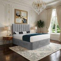 Casani Lichfield Upholstered Grey Soft Velvet Designer Bed Frame | Size: Small Single