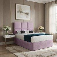Casani Wolfforth Floorstanding Headboard With Divan Pink Designer Bed Frame | Size: Super King