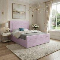 Casani Kettleshulme Upholstered Pink Soft Velvet Designer Bed Frame | Size: Super King