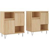 Berkfield Home Sideboards 2 pcs Sonoma Oak Engineered Wood in Light Tan