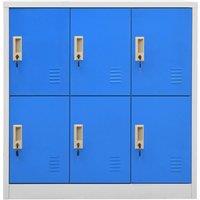 Berkfield Home Locker Cabinet Light Grey & Blue 90x45x92.5 cm Steel