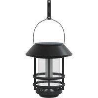 Berkfield Home Solar Outdoor Wall Lanterns 2 pcs Warm White Flickering Flame in Black