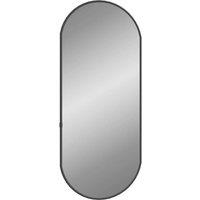 Berkfield Home Wall Mirror Black 60x25 cm Oval