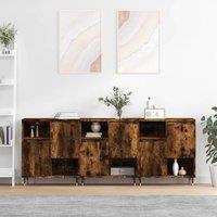 Berkfield Home Sideboards 3 pcs Smoked Oak Engineered Wood in Brown