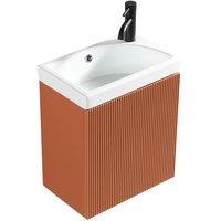 Bathroom Kingdom Flauto Orange Wall Hung Cloakroom Vanity Basin 450mm