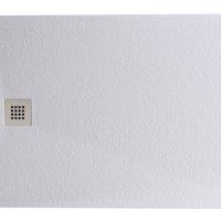 Bathroom Kingdom Oliver Stone Rectangular Shower Tray 1000x800mm in White