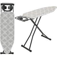 VOGREX Folding Ironing Board 122x38cm 6 Adjustable Height in Grey | Size: 120