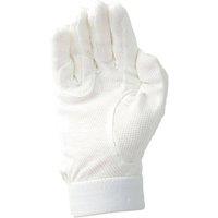 Hy5 Men's Cotton Pimple Palm Riding Gloves in White | Size: Large