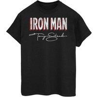 Iron Man Men's Tony Stark Cotton T-Shirt in Black | Size: 3XL