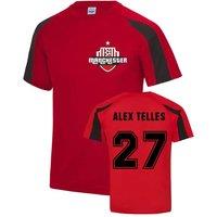 Manchester United FC Men's Mens Alex Telles Manchester Sports Training Jersey in Red | Size: 2XL