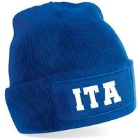 Italy Men's Mens National Football Beanie in Blue
