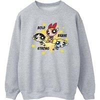 Powerpuff Girls Men's Bold Brave Strong Sweatshirt in Grey | Size: Small