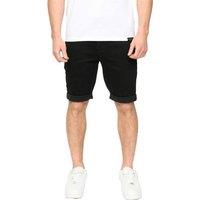 Crosshatch Men's Youlgreeve Denim Belted Shorts in Black | Size: 34R