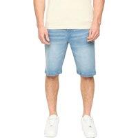 Crosshatch Men's Kamaline Denim Shorts in Mid Blue | Size: 34R