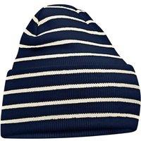 Beechfield Men's Original Stripe Deep Cuffed Beanie in Dark Navy