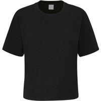 Mantis Women's Cotton Heavyweight Loose Fit Crop T-Shirt in Black | Size: Small