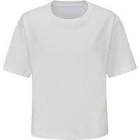 Mantis Women's Cotton Heavyweight Loose Fit Crop T-Shirt in White | Size: Large
