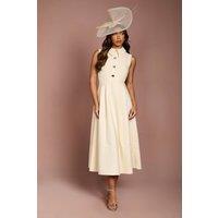Coast Women's Bandage Knit Shirt Midi Dress in Lemon | Size: 16