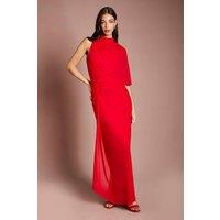 Coast Women's Contour Collective High Neck Drape Jersey Maxi Dress in Red | Size: 12