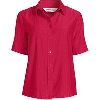 Lands' End Women's Ready To Go Short Sleeve Shirt in Coral | Size: 12