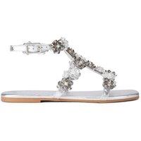 Carvela Women's 'Organza Sandal' Leather Sandals in Silver | Size: 7