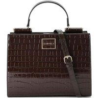 Carvela Women's 'Jessica Midi Tote 2' Croc Print Bag in Brown