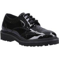 Hush Puppies Women's Gabi Lace Up Patent Senior in Black | Size: 6